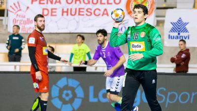 Jorge Broto, en un partido con el primer equipo esta temporada.