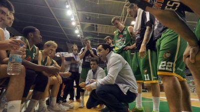 Guillermo Arenas, en un tiempo muerto de la pasada temporada.