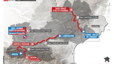 Recorrido de la vuelta de cuatro etapas.