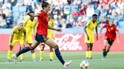 La selección española durante el encuentro ante Sudáfrica. Fuente: RFEF.