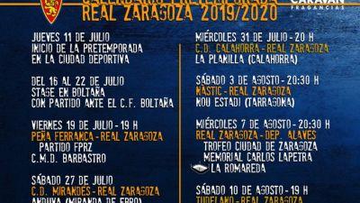 Horarios de la pretemporada.