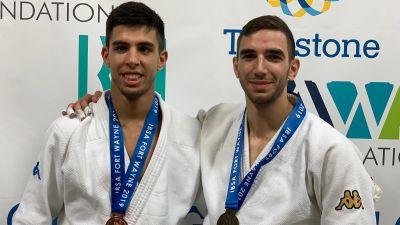 Sergio Ibáñez y Daniel Gavilán con las medallas del Mundial de Indiana.