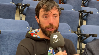 Nano Modrego durante una entrevista en 'En busca del personaje', de Aragón Deporte.