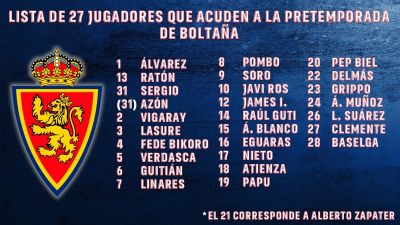 Lista de los 27 jugadores desplazados a Boltaña.