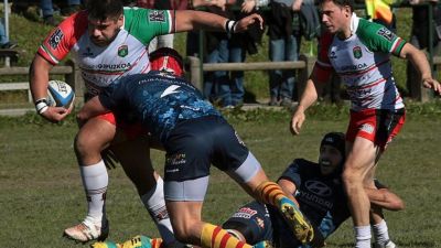 Diego Levin, en un partido con el Hernani el curso pasado.