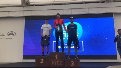 Daniel Osanz tras conseguir la primera posición en  categoría sub-23 en YCC.