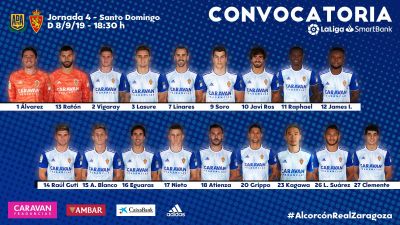 Convocatoria del Real Zaragoza.