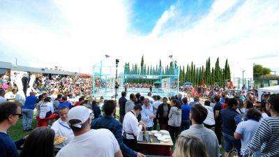 Ambiente en la pista central.