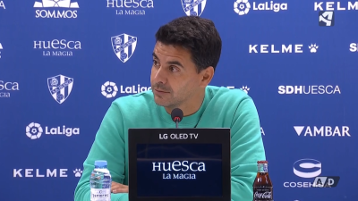 Míchel Sánchez durante la rueda de prensa.