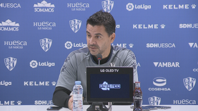 Míchel Sánchez durante la rueda de prensa.