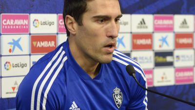 Alberto Zapater durante la rueda de prensa. Foto: Real Zaragoza.