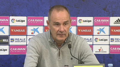 Víctor Fernández, en la sala de prensa de la Ciudad Deportiva.