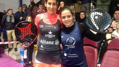 Majo Sánchez Alayeto y Paula Josemaría celebran su pase a la final del Campeonato de España.