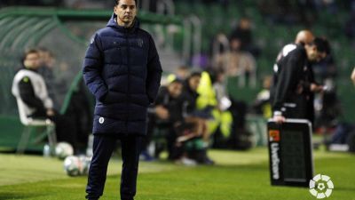Míchel durante el partido contra el Elche.