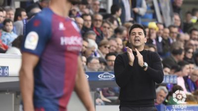 Míchel Sánchez durante el partido. Foto: La Liga.