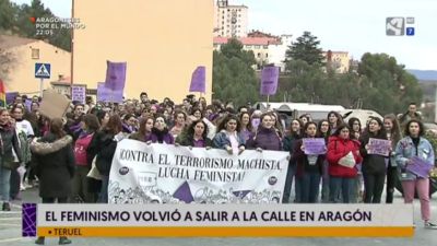 El Feminismo tomó la calle en Aragón