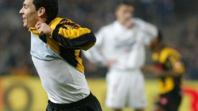 Galletti celebra el gol que decidía la final de Copa del Rey del 2004.