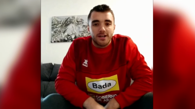 Asier Nieto, jugador del Bada Huesca, nos muestra su rutina de ejercicios.