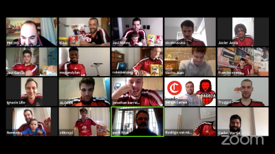 La plantilla y el cuerpo técnico de Casademont Zaragoza han celebrado este viernes una merienda virtual.