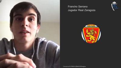 Francho Serrano con el Real Zaragoza. Foto: Real Zaragoza.