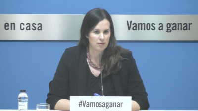 La concejala de deportes Cristina García durante la rueda de prensa que ha ofrecido este jueves.