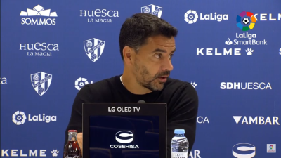 Míchel Sánchez durante la rueda de prensa.