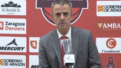 Porfirio Fisac durante su comparecencia tras el duelo ante el Madrid.