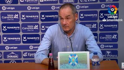 Víctor Fernández en la rueda de prensa frente al Tenerife.
