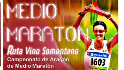 Cartel del Medio Maratón Ruta Vino del Somontano.