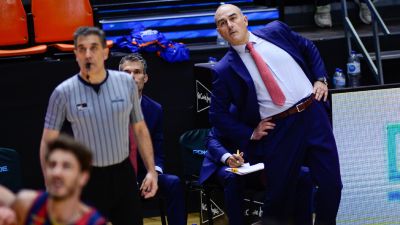 Jaume Ponsarnau, durante las semifinales de la fase final de la Liga Endesa.