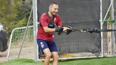 David Ferreiro durante los entrenamientos de pretemporada.