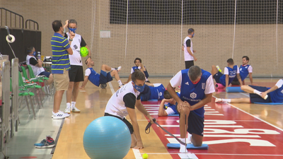 Imagen de un entrenamiento reciente de Fútbol Emotion Zaragoza.
