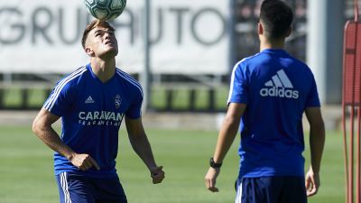 Pep Chavarría y Sergio Bermejo, en un entrenamiento en la Ciudad Deportiva esta semana.