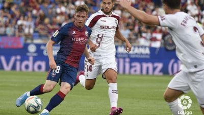 Sergio Gómez durante un encuentro de liga