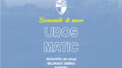 Uros Matic regresa al CD Ebro. Foto: CD Ebro.