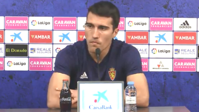 Zapater, en una rueda de prensa