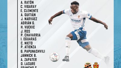 Convocatoria del Real Zaragoza para el amistoso ante el Nástic.