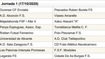 Primera Jornada para Sala Zaragoza y Intersala Promesas