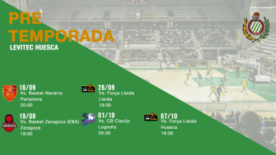Este es el calendario de pretemporada del Levitec Huesca.