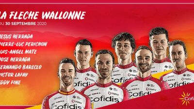 Lista de 7 corredores del Cofidis para la Flecha Valona.