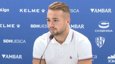 Javi Ontiveros, durante su presentación.