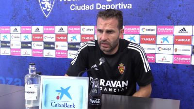 Rubén Baraja durante la rueda de prensa de este viernes