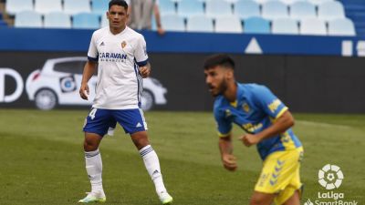 Gabriel Fernández 'Toro' durante un encuentro en La Romareda