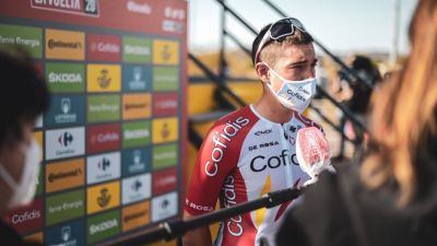 El ciclista Fernando Barceló durante La Vuelta. Foto: La Vuelta.