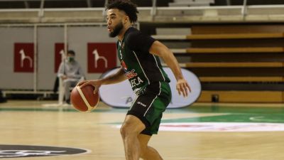 Olin Carter III, durante el encuentro disputado el pasado sábado ante Girona.