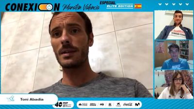 Toni Abadía, durante el encuentro online 'ConexiON Maratón Valencia Elite Edition'.