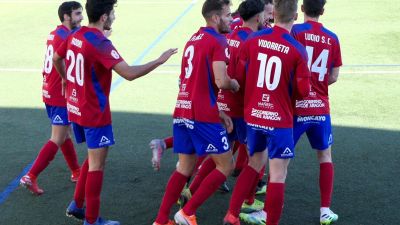 Los jugadores del Tarazona celebran el gol de 'Casi' el pasado domingo.