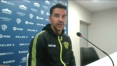 Míchel Sánchez durante la rueda de prensa.