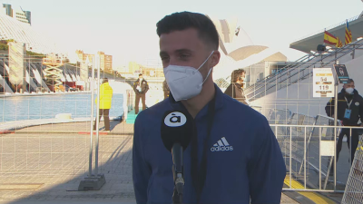 Carlos Mayo, tras hacer historia en el medio maratón de Valencia este domingo.