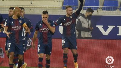 Ontiveros celebra un gol. Imagen: LaLiga.